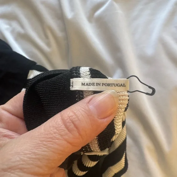 Sandro Paris Striped Knit Dress Viscose Sleeveless Size 2 - Picture 3 of 8